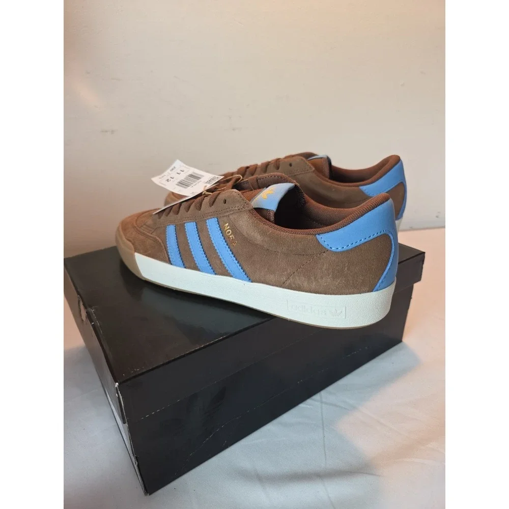 Adidas Nora Unisex New With Box Sneakers Men 11 Women 12 Brown/Blue JP8595 Skate